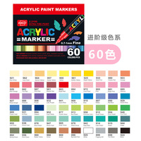 Marqueur acrylique Z2100, pointe fine 0,7 mm, pour contour, céramique, bricolage, album, carte noire, pinceau artistique, fabriqué en Chine, emballage en boîte