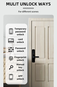 Sản phẩm mới nhà thông minh video bằng giọng nói vân tay tuya Wifi peer để peer mèo mắt thông minh khóa cửa với máy ảnh - Product Image 3