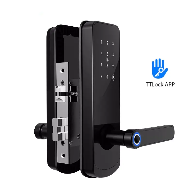 Door Lock Smart Key Card Password Biometrical Fingerprint Wireless Remote System Gateway Handle Sensor Lock