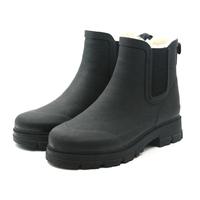 Bottes de pluie en caoutchouc antidérapantes imperméables à séchage rapide pour femmes, modèle 2027, style créateur de mode, avec fourrure pour l'hiver et l'automne