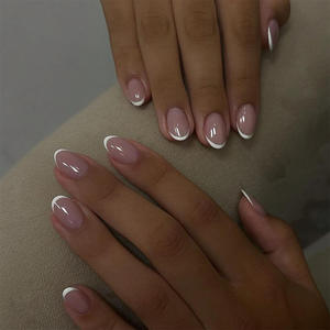 24PCS Vente à Chaud Meilleur <span class=keywords><strong>Prix</strong></span> Remise en Gros Style Ins Français Pressé sur les Ongles avec de la Colle <span class=keywords><strong>Faux</strong></span> Ongles <span class=keywords><strong>Gel</strong></span> <span class=keywords><strong>Gel</strong></span>é - Product Image 3