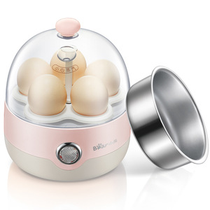 <b>Bear</b> Egg Cooker ZDQ-2201 Single Layer <b>Pink</b> Automatic Steam Boiler For Breakfast Cooking - Product Image 1