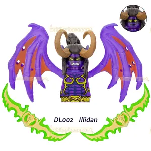 DL002 Demon Hunter Illidan Stormrage Famous Game World of Warcraft Mini Bricks Building Block Figure Kids Educational Puzzle Toy