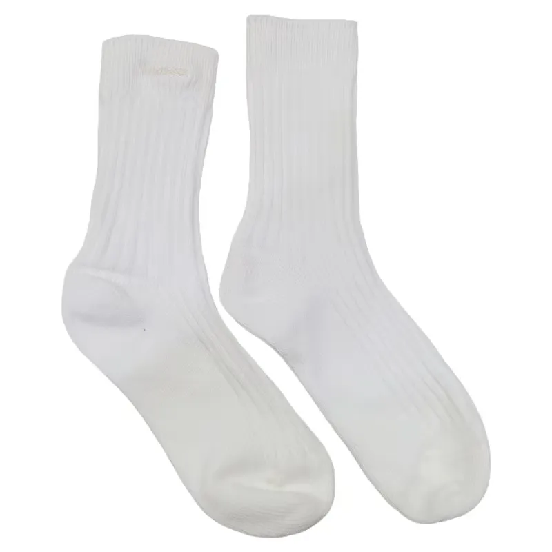 Sıcak satış özel Logo ucuz spor çoraplar düz renk yüksek kaliteli pamuk ekip çorap