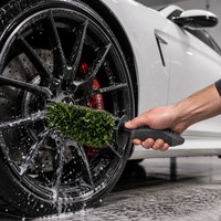 Brosse de nettoyage de phares de voiture, nouveau design, vente directe usine, pour lavage extérieur, manche noir, usage extérieur