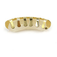 Nouvelle couleur or plaqué véritable brillant Hip Hop dents pour la bouche Grillz casquettes haut et bas ensemble de gril dents de Vampire pour unisexe