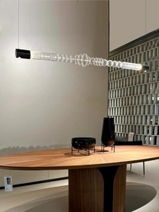 โคมไฟระย้า<span class=keywords><strong>แก้ว</strong></span>ห้อย<span class=keywords><strong>น้ำ</strong></span>ปรับความสูงได้พร้อมโคมไฟโลหะติดเพดาน - Product Image 5