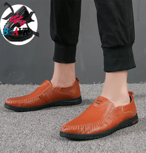 Botas Casuales de Piel para Hombre, Transpirables, Negras y Marrones, Zapatos Planos con Suela Suave, Cierre Deslizante, Forro de Algodón para Primavera, Otoño e Invierno - Product Image 3