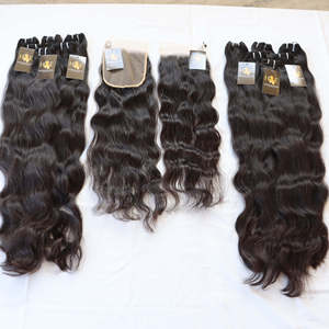 Extensiones de cabello humano virgen sin procesar Indian Temple prearrancado transparente para cierre Frontal de encaje HD 13x4 13x6 6x6 estilos estilo - Product Image 1