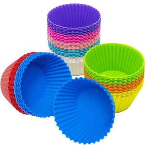 Wholesale Food-grade <b>Silicone</b> Cupcake Liner Dessert Egg Tart <b>Baking</b> Mold Cupcake Liners - Product Image 4