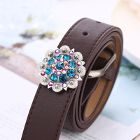 Berry Conchos avec Vis Métal Fleur Strass Conchos Strass Cheval Selle Western Bridle Pack de