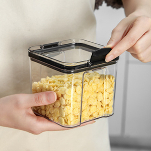Caja de almacenamiento de cocina de plástico transparente Rectángulo/Contenedor de comida cuadrado con sellado Latas de diferentes capacidades - Product Image 4