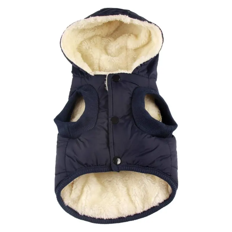 AQTQ Fleece Lining Extra Warm Dog Hoodie in Winter Small Dog Jacket Puppy Coats with Hooded