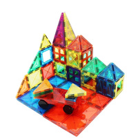 60pcs Mainan Edukasi Dini Anak-Anak, Puzzle Magnetik, Balok Konstruksi
