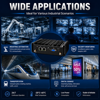 Mini PC Industrial Integrado sin Ventilador con Intel Core de 4ª y 5ª Generación, HD-MI, VGA, Doble COM, Gigabit LAN, Ranura SIM, OEM
