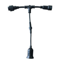 Connecteurs de support de lampe étanches IP67/IP68 en plastique et cuivre E27 pour systèmes d'énergie solaire et applications d'éclairage LED