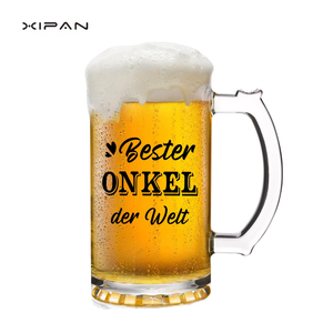 Verre à bière Xipan en verre transparent de 500 ml avec poignée, personnalisable avec logo, pour l'Oktoberfest, hôtels et cadeaux d'affaires - Product Image 1