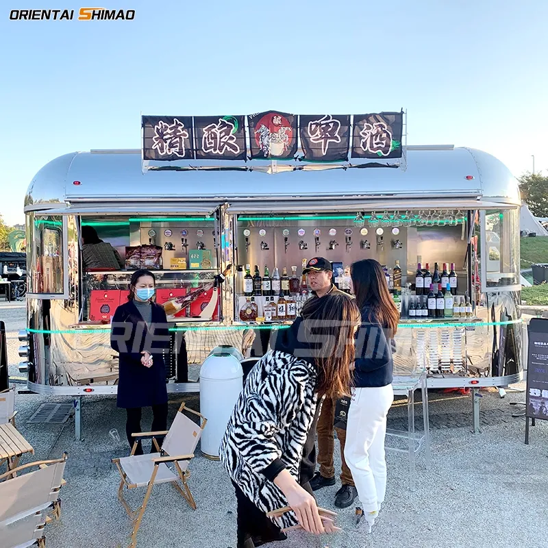 الشرقية shimao وجبة خفيفة فو عربة طعام شاحنة برغر الجليد كريم شواء الغذاء المسار traile ل أستراليا