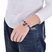8mm Turquoise Jade Perles Bracelet Lapis Lazuli Pierre Femmes Guérison Cristal Amour Coeur Charme Pendentif Cadeau Stretch Ball Motif