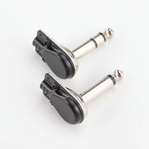 Nuevo diseño de audio de níquel Mini 1/4 6,35mm Pancake adaptador estéreo de ángulo recto conector con papel aislante en el interior - Product Image 5