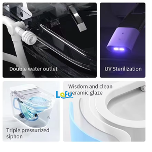 Artículos sanitarios automáticos de buena calidad, <span class=keywords><strong>inodoro</strong></span> de Color blanco, <span class=keywords><strong>inodoro</strong></span> inteligente de cerámica montado en el suelo para Baño - Product Image 4