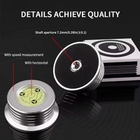Stabilisateur de poids pour disque vinyle en métal 50Hz avec niveau à bulle et détection de vitesse, pince pour tourne-disque LP