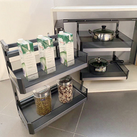 Armoire de cuisine support de rangement polyvalent coin aveugle extractible télescopique organisateur panier verre demi magique coin paniers