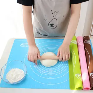 Tapis de pâtisserie en silicone Tapis de cuisson pour rouler la pâte avec doublures de mesures