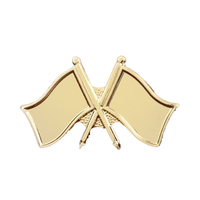 Offre Spéciale : Broche Badge en Métal Épinglette, Plaquée Or Uni, Drapeau National/Amitié Vierge, Logo Gravé, Inspirée par l'Amour