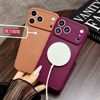 Étui de protection antichoc en PC texturé fibre de carbone mat pour iPhone 18 Pro Max 17 16 15 14 13