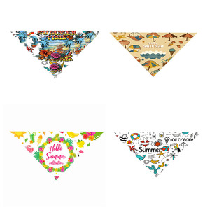 Hawaiian Style Cat Printed Triangular Bib Summer Pet Scarf <b>Small</b> To Medium Cats - Product Image 2