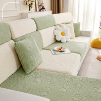 Housse de canapé moderne en jacquard élastique épaissi, housse de coussin de chaise longue pour salon, lavable, rayée, toutes saisons