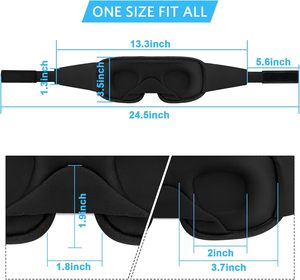 Masque de sommeil 3D amélioré avec espace profond pour les yeux et conception amortissante, occultation totale, OEM personnalisé, MOQ 100 pièces - Product Image 5