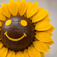 Décoration géante en papier en forme de tournesol souriant jaune pour événements, mariages, affichage commercial et vitrines de centres commerciaux