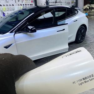 Ultra High Glossy Pearl <strong>White</strong> Color Change Light Blue Satin Chameleon Purple Green Car <strong>Wrap</strong> <strong>Vinyl</strong> Matte <strong>Vinyl</strong> <strong>Wrap</strong> Film Factory - Product Image 1