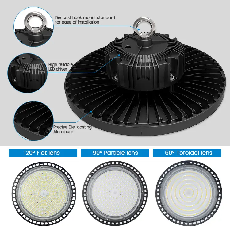 New Design Professional high bay Lighting IP66 IK08 outdoor in100W 150W 200W Ufo Led High Bay Lamp for warehouse entrepot