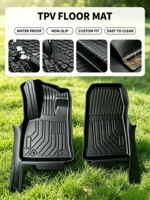 Tapis de sol de voiture Longwyll personnalisé, imperméable, épaisseur 5 mm, pour GWM Poer P30, matériau TPV/TPE, anti-rayures, couverture intégrale à 100 %