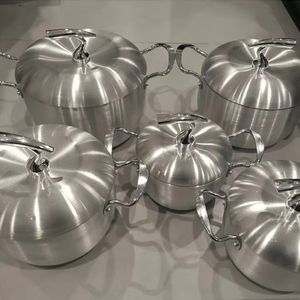 Luxury 10Pcs Aluminum Cooking Pot Set High Quality Kitchenware Stockpot 16-24cm Casserole Wholesale Bulk Kitchen Tool Set Master - Product Image 1