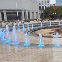 Fontaine musicale dansante pour extérieur, jardin, parc, place publique, avec buses en acier inoxydable pour sol sec ou aquatique