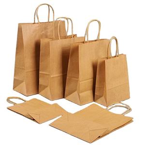 Sacs en papier kraft marron à <span class=keywords><strong>prix</strong></span> <span class=keywords><strong>de</strong></span> gros, sacs <span class=keywords><strong>de</strong></span> courses personnalisés avec logo, sacs alimentaires en papier recyclé pour <span class=keywords><strong>café</strong></span> - Product Image 1