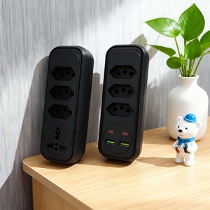 Multiprise universelle standard brésilienne - 3/4/5 <span class=keywords><strong>prises</strong></span> AC avec ports USB-A/Type-C, rallonge multi-<span class=keywords><strong>prises</strong></span> pour la maison et le bureau - Product Image 5