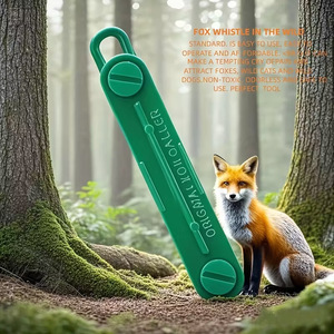 Sifflet d'observation de la faune en plastique vert, son réglable, pour observation en extérieur, appel des oiseaux, équipement de camping, outil d'étude de la nature - Product Image 3