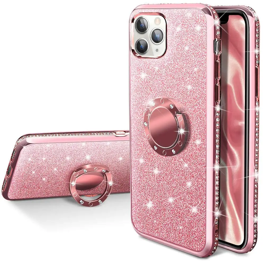 Luxury Bling Glitter TPU Back Case Cover for iPhone 7/8/X/XS Max Case for iPhone 13/12/11/X/XS Glitter Phone Case