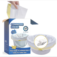Semapak Doublures de toilette jetables et sacs à déchets compatibles avec toutes les chaises de toilette portables standard, seaux, pots et bacs à eau usagée Modèle M