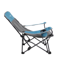 Fauteuils d'extérieur pliants portables pour le camping, chaises rembourrées avec structure en acier, chaises de plage, capacité 300 livres