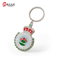 Porte-clés en gros personnalisé avec logo gravé, finition nickel noir pour récompense de reconnaissance des services
