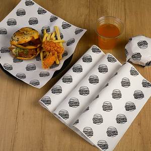 Wholesale Take Out <b>Burger</b> Sandwich <b>Wrapping</b> <b>Paper</b> Fried Fast Food Pe Coated Waterproof Greaseproof Wrap <b>Paper</b> Customized - Product Image 5