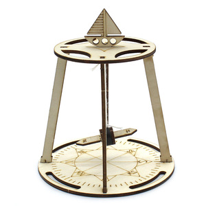 Wooden Compass <b>Model</b> <b>Kit</b> For Kids Science Experiment Educational Toy Geometric Shape Manual Assembly 7-9 Years Old - Product Image 4