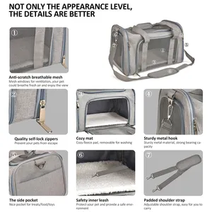 Europe America Hot Sale Airline Approved Pet Carrier Bag Small Dog Carrier Soft Sided Collapsible Portable Dog Travel Carrier