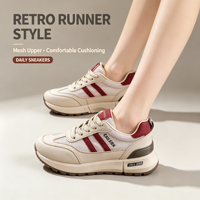 Baskets athlétiques classiques rétro pour femmes, semelle intérieure confortable et souple, semelle antidérapante robuste, chaussures tendance pour les déplacements quotidiens et les tenues décontractées